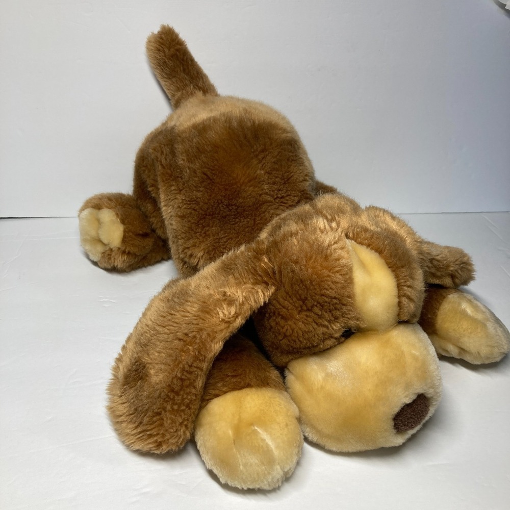Vtg Animal Alley Darby Puppy Dog Stuffed Animal 16" Brown Toys R Us Soft Plush